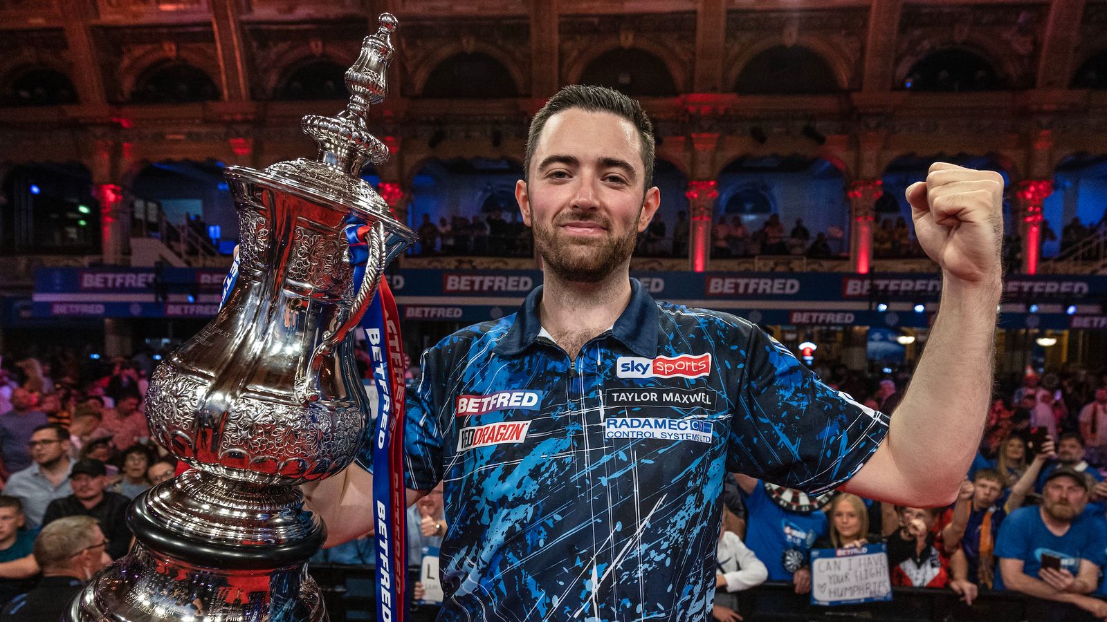 World Matchplay Darts: لوك همفريز ينضم إلى العظماء بعد فوزه على مايكل فان جيروين ليحصد اللقب في بلاكبول |  أخبار السهام